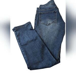 Men's Aeropostale Super Skinny Dark Denim Faded Wash Distressed Size 30 👖🔥